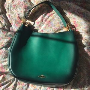 Coach Handbag--Emerald Green